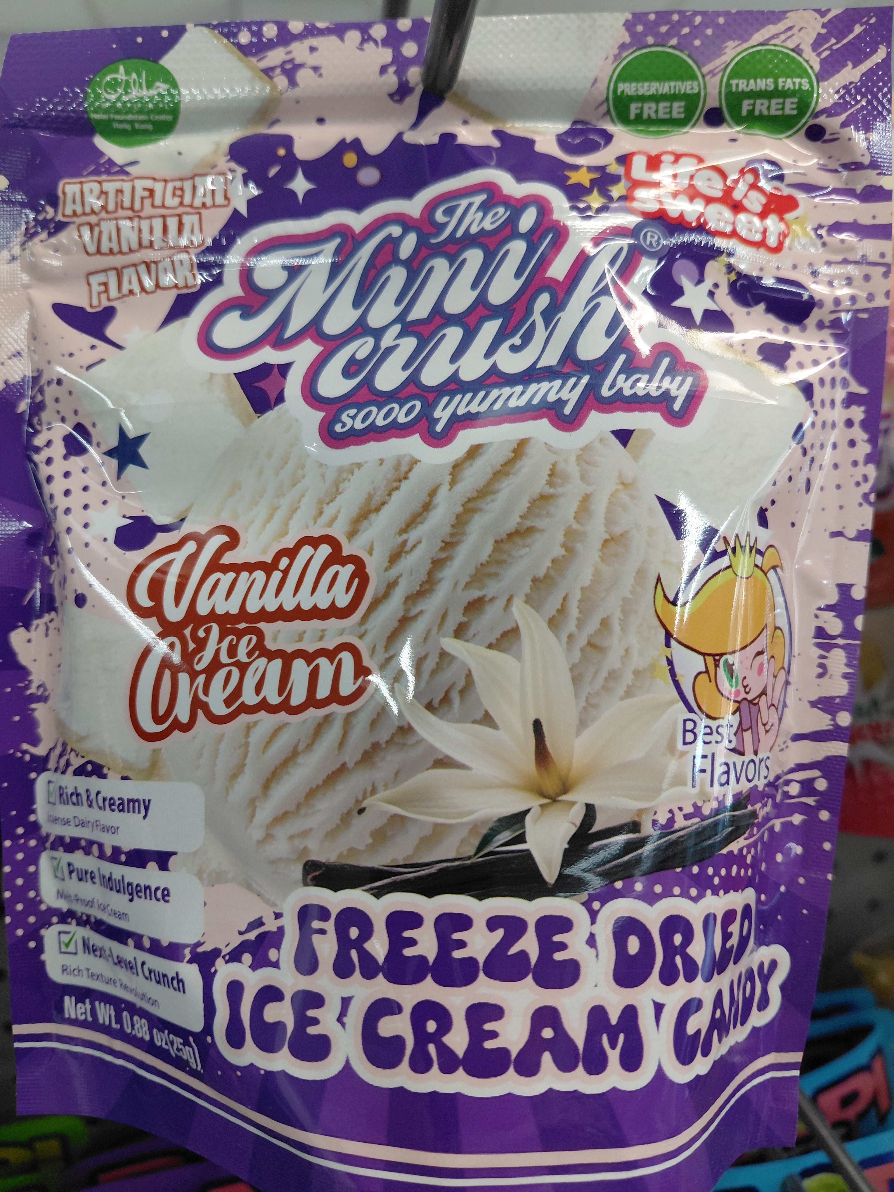 Freeze Dried Vanilla candy